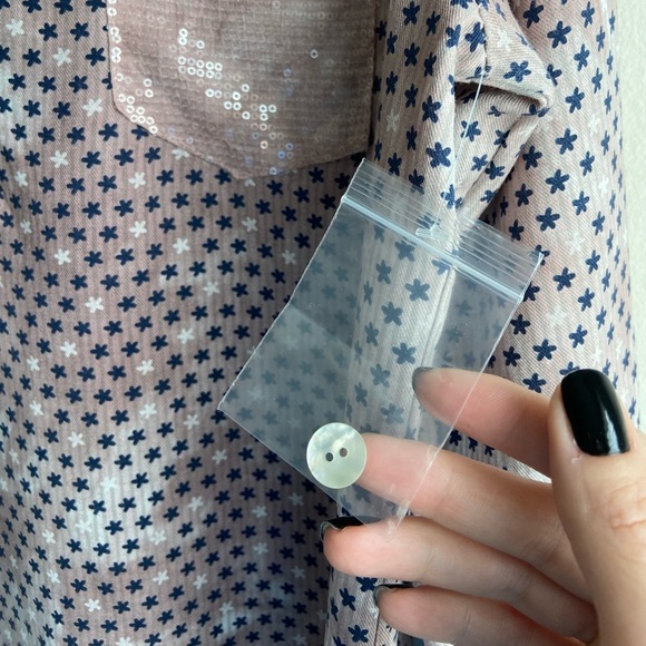 Florencia dusty pink blouse with sequins size M-L - Picture 10 of 11